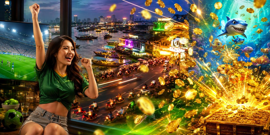 Người chơi casino trực tuyến tại Cần Thơ với ánh đèn neon