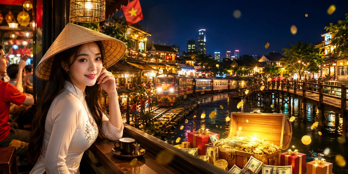 Người chơi cá cược trực tuyến tại Hà Nội với nón lá truyền thống